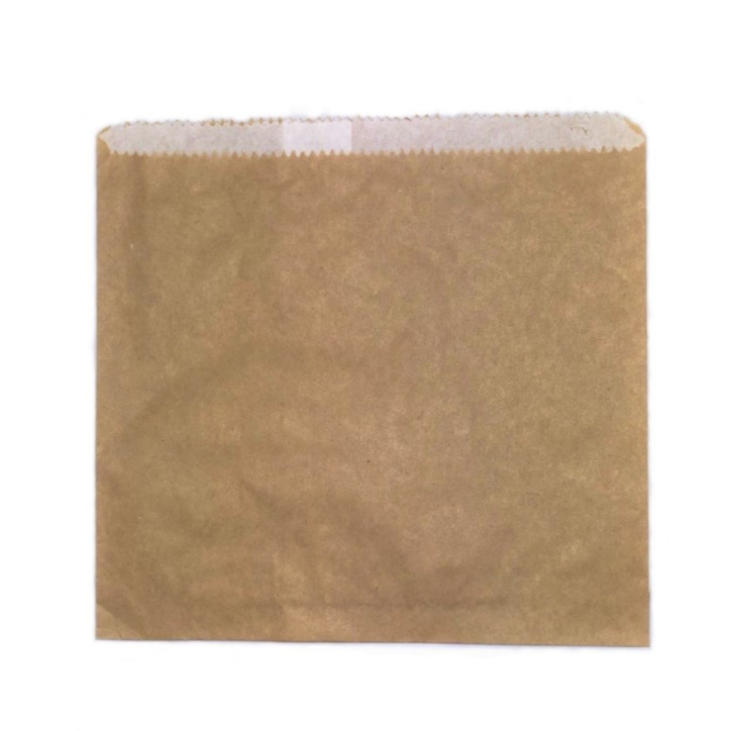 1 Long Greaseproof Kraft Flat Bag - 175x140mm - 500pcs