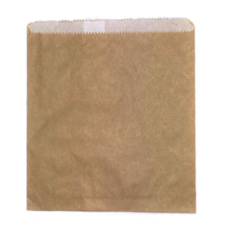 2 Long Greaseproof Kraft Flat Bag - 235x175mm - 500pcs