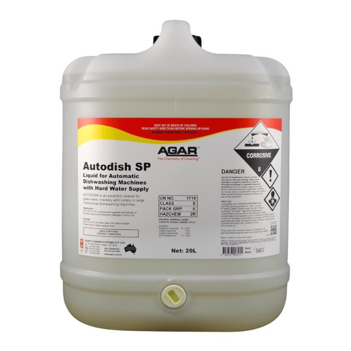 20L AGAR SP - AUTODISH SP Hard Water Commercial Dishwasher Detergent