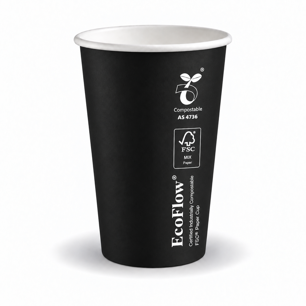 (80mm) 12oz Compostable Black