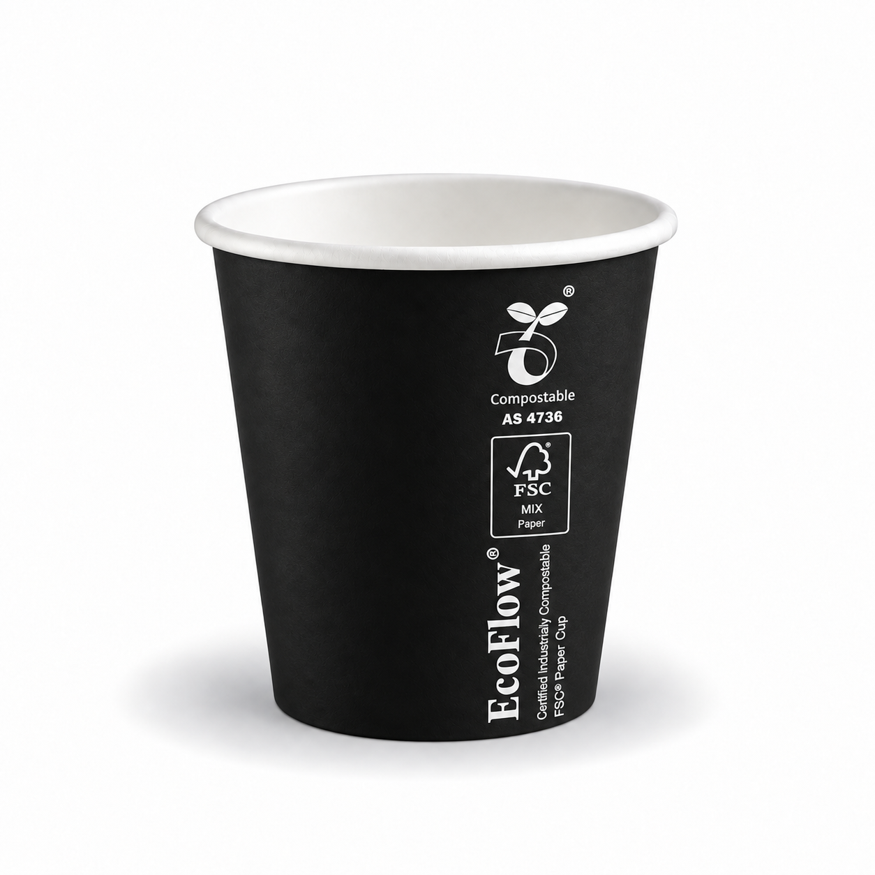 (80mm) 6oz Compostable Black