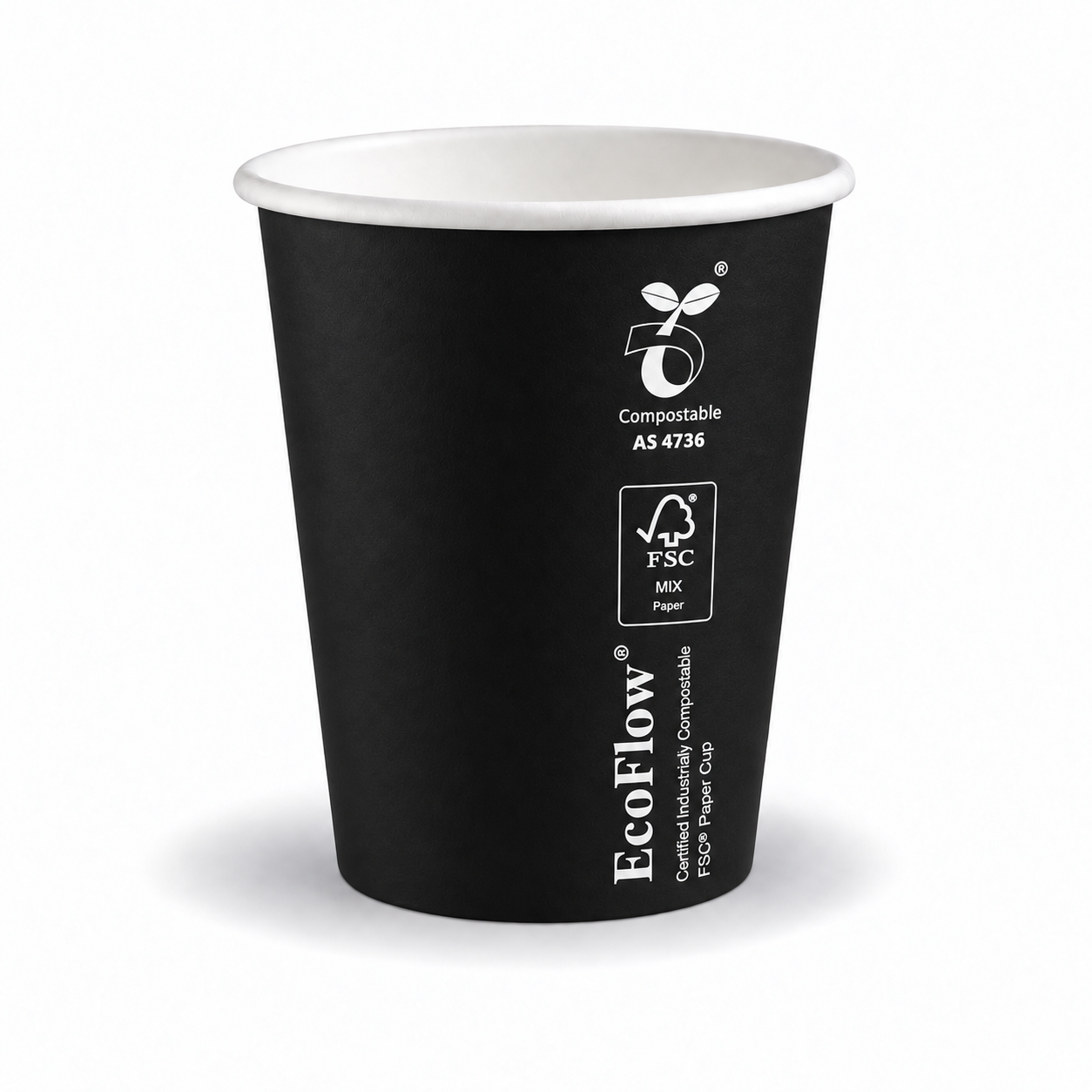 (80mm) 8oz Compostable Black