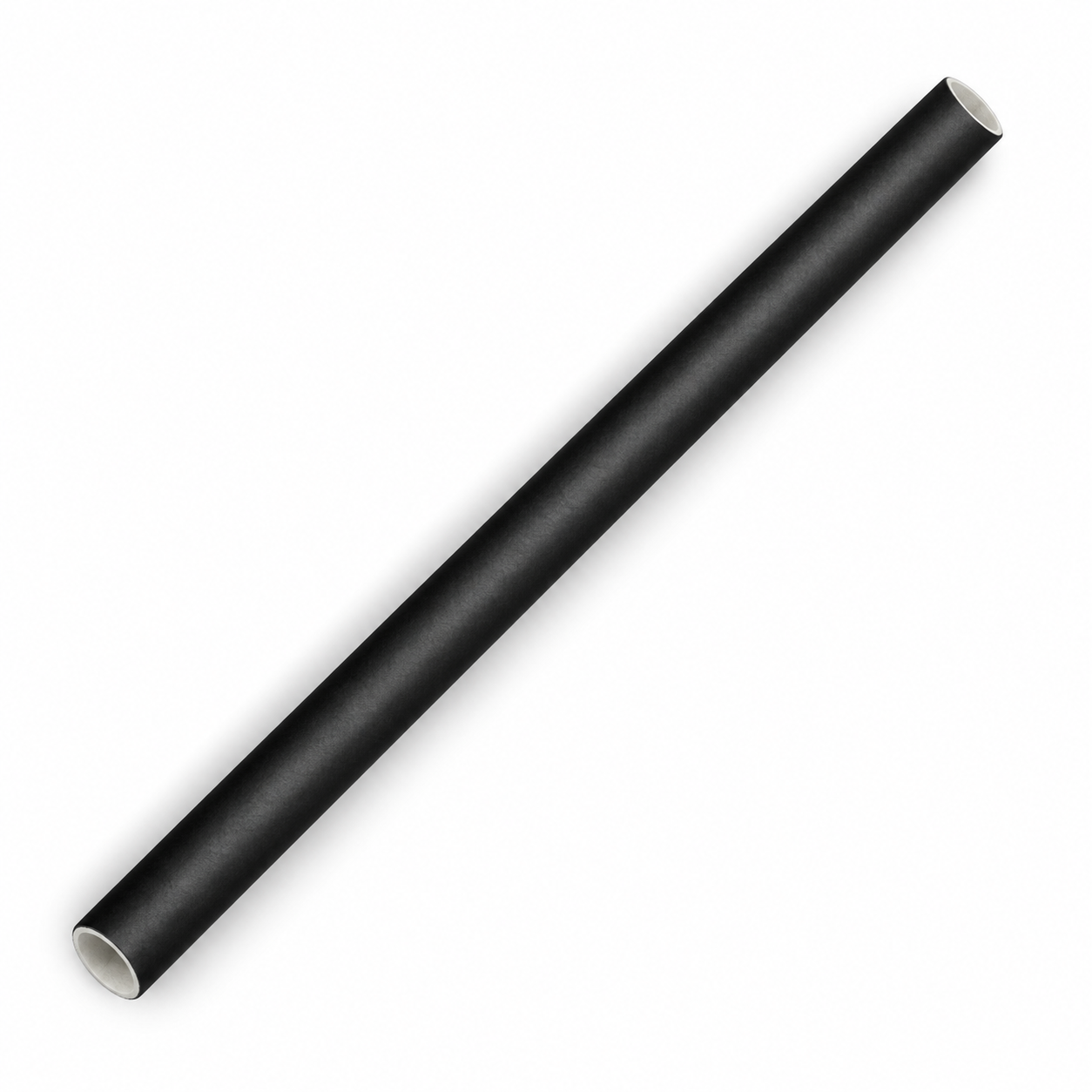 10mm All Black Paper Straw Jumbo - 2500pcs