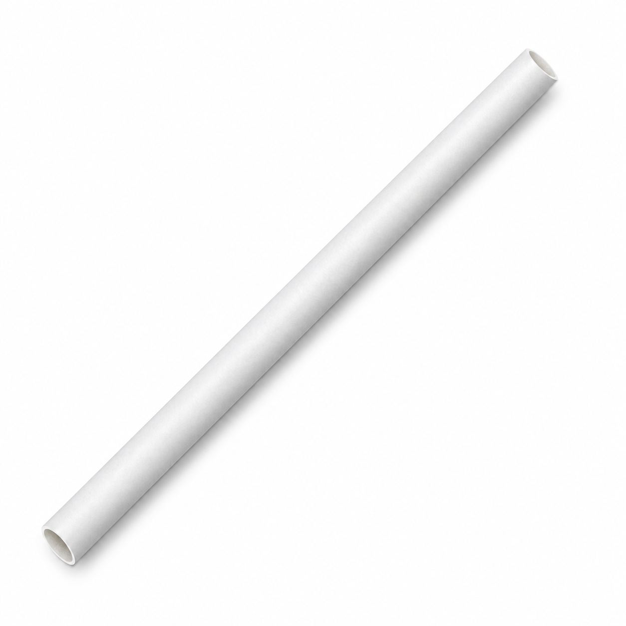 10mm White Paper Straw Jumbo - 2500pcs
