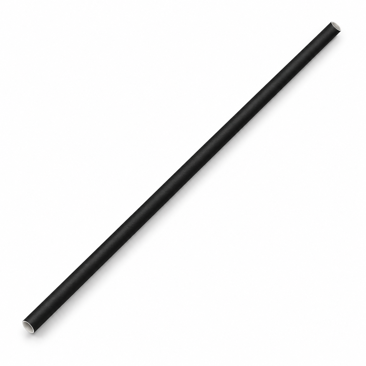 6mm All Black Paper Straw regular - 2500pcs