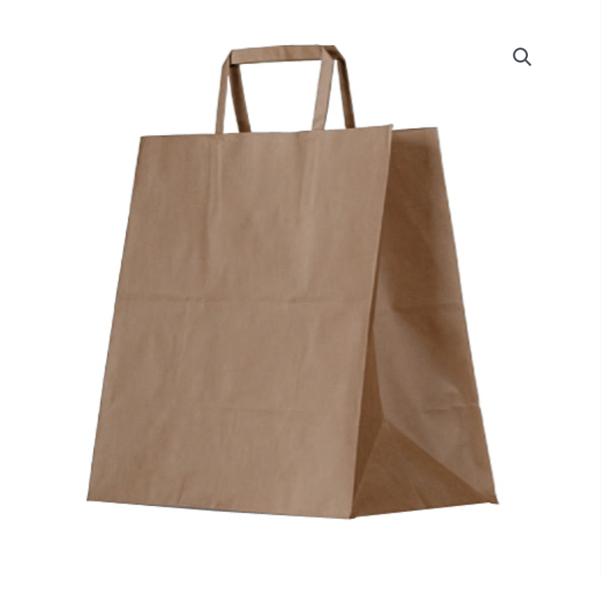 Small Brown Kraft Bag - Flat Paper Handle - 250pcs