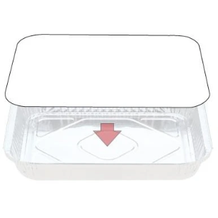 White Lids for Foil Tray - 100pcs