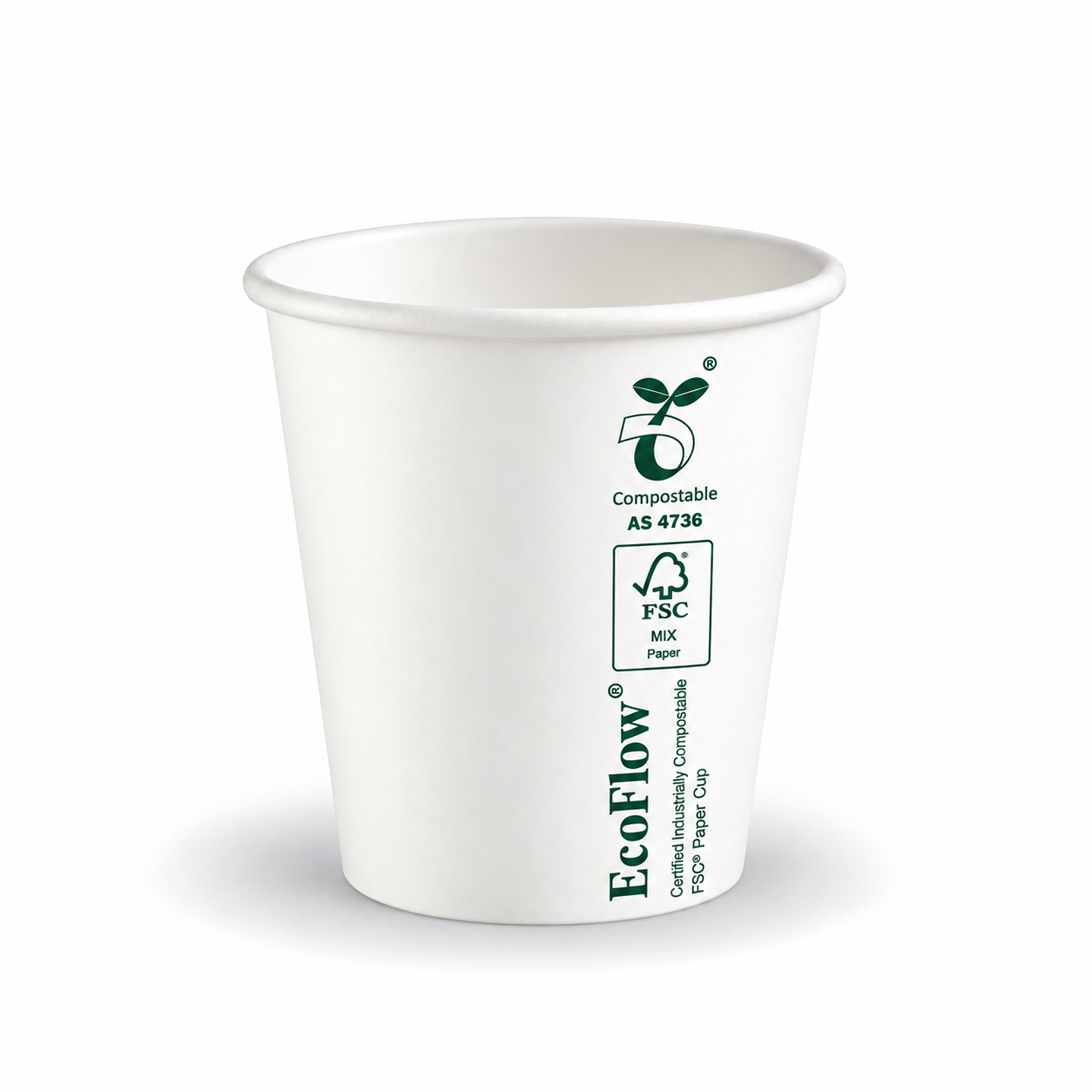(80mm) 6oz Compostable White