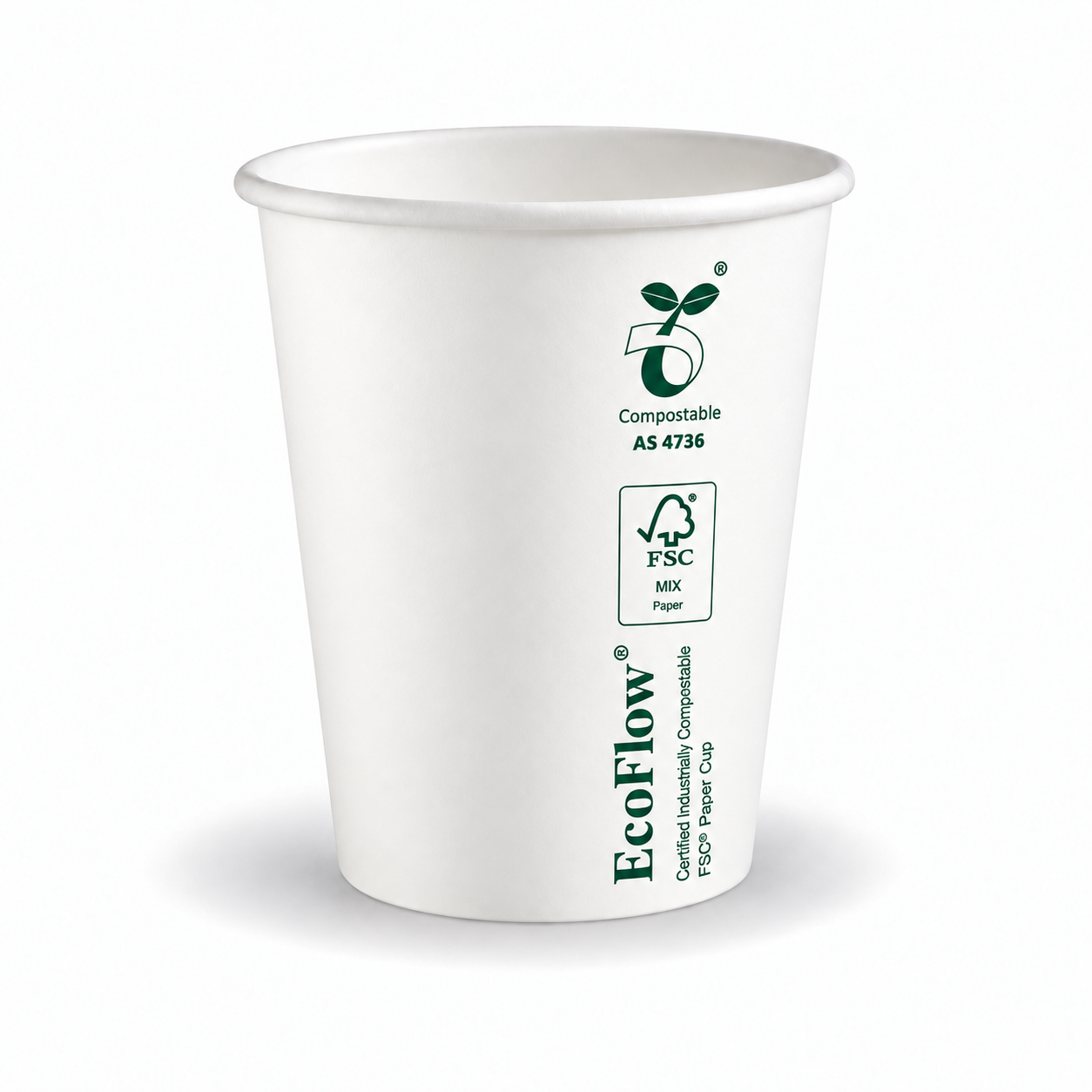 (80mm) 8oz Compostable White
